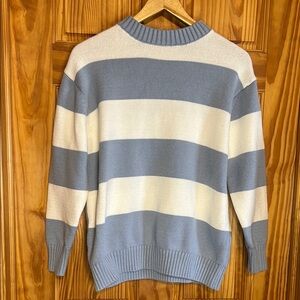 Striped Blue and Cream Women's Sweater